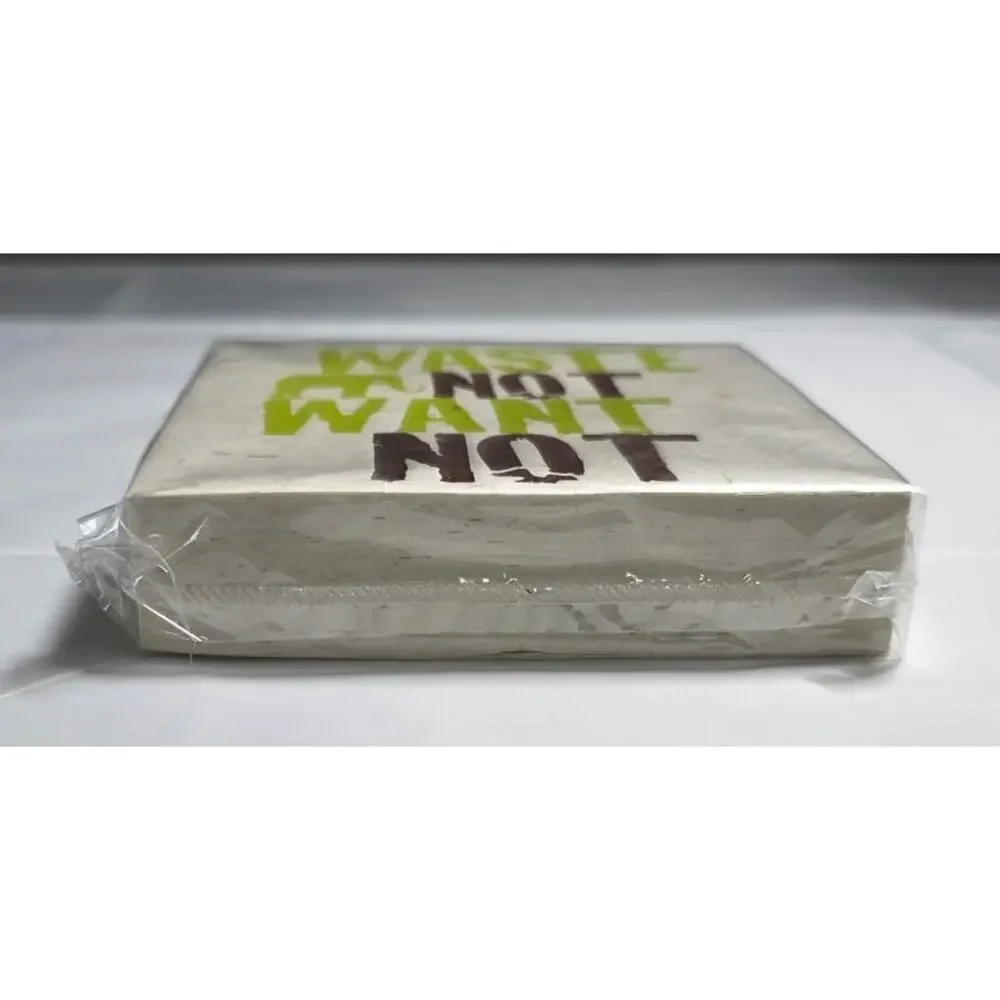 New 2010 100% Organic Recycled Eco-Friendly Elephant Note Pad WASTE NOT WANT NOT